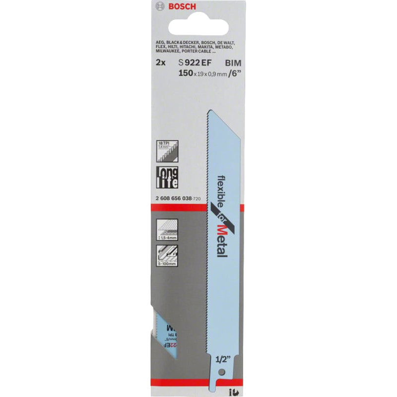 Bosch BRZESZCZOT DO PIŁY SZABLASTEJ S922EF /2szt. 150mm
