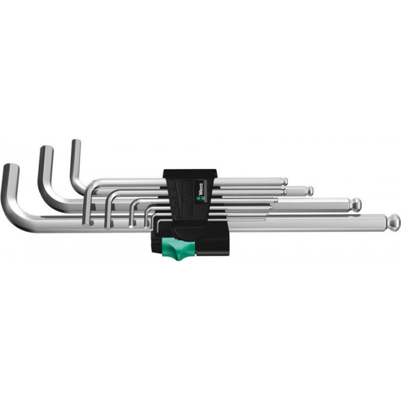 Wera L-raktų šešiakampių komplektas 950PKL/9SM long, Wera