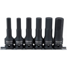 Ks Tools Smūginių galvučių antgalių  komplektas 1/2", ilgos,HEX 8-19m, KS Tools