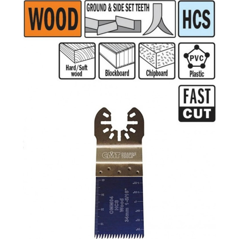 CMT Pjovimo peilis medžiui 34mm Z14TPI Precision cut HCS, CMT