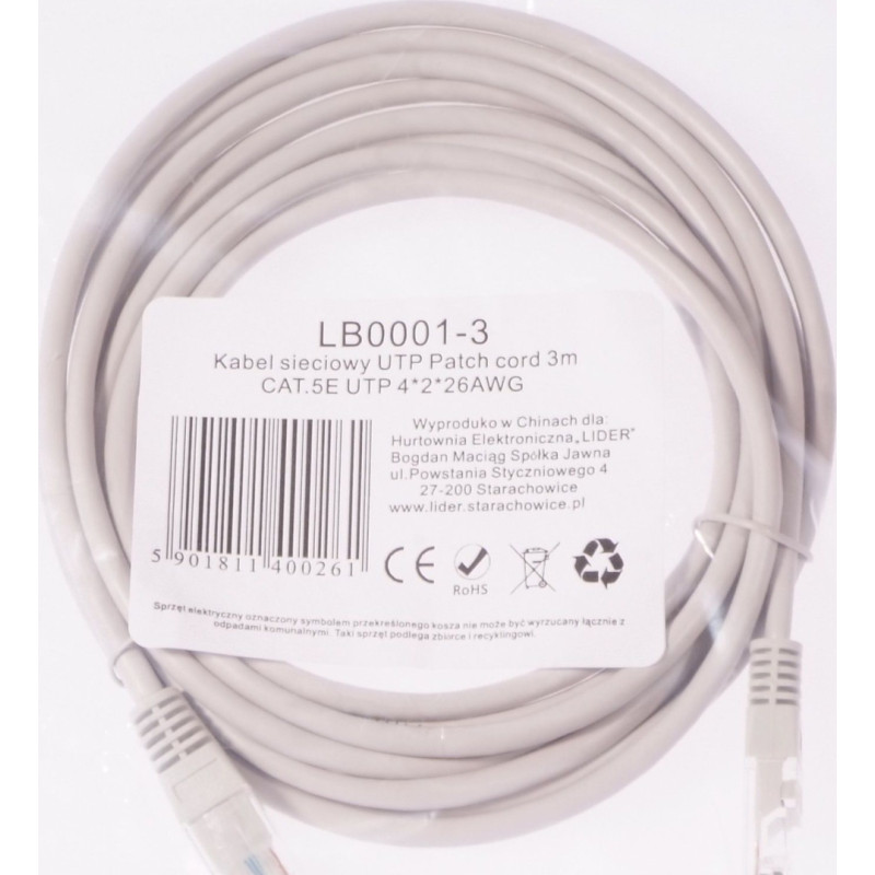 Libox UTP 1.5m CAT.5E UTP 4x2x26 AWG