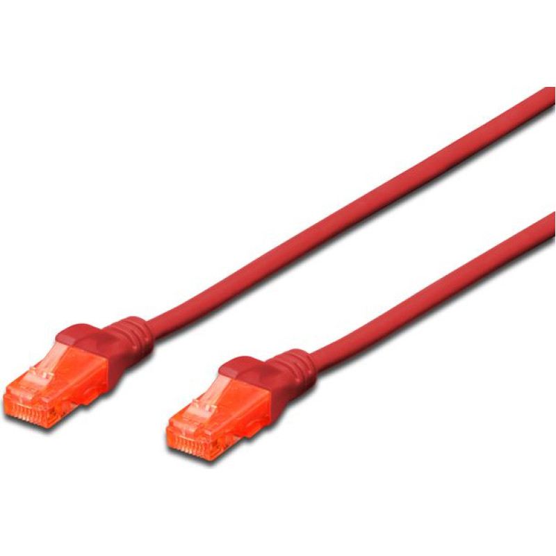 Digitus Patchcord cable U/UTP cat. 6 red 0.5m (DK-1612-005/R)