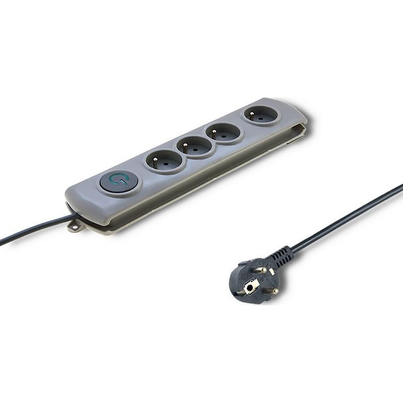 Qoltec Power strip Qoltec Overvoltage Swift 4 sockets 1.5 m grey (50163)