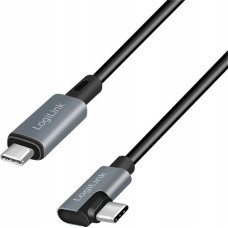 Logilink CU0183 kabel USB USB 2.0 2 m USB C Czarny, Srebrny