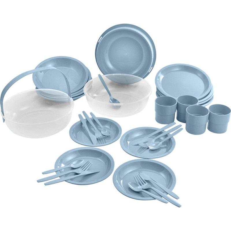 Curver CAMPING SET NIEBIESKI 24szt
