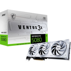 MSI GeForce RTX 5080 VENTUS 3X OC WHITE, graphics card DLSS 4, 3x DisplayPort, 1x HDMI 2.1