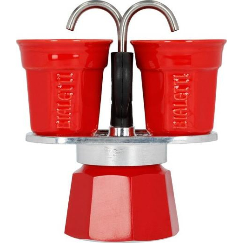 Bialetti Caviar Bialetti Bialetti Caviar Mini Express red 2tz + 2 cups
