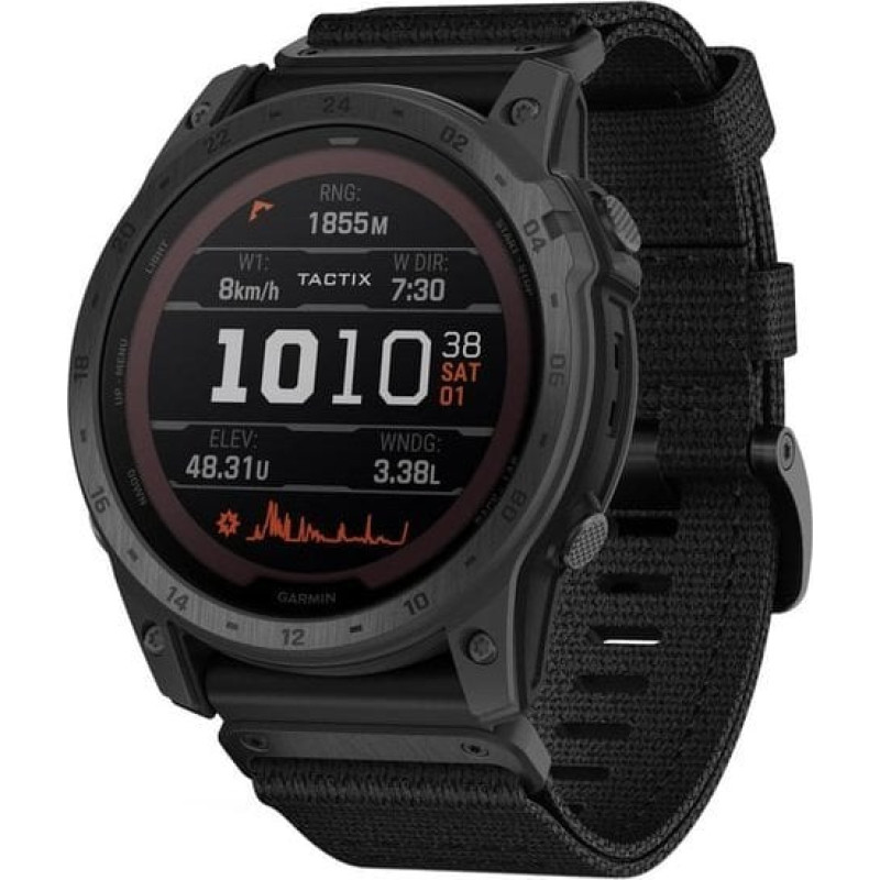 Garmin Zegarek sportowy Garmin Garmin Tactix 7 3,56 cm (1.4") LED 51 mm Cyfrowy 280 x 280 px Ekran dotykowy Czarny Wi-Fi GPS