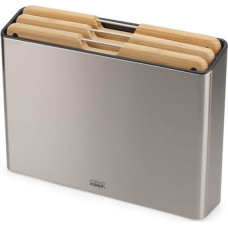 Joseph Joseph Folio Steel 3-tlg. Schneidebrett-Set Bambusblock