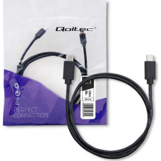 Qoltec USB cable Qoltec USB-C - USB-C 0.5 m Black (52342)