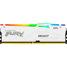 Kingston FURY DDR5 - 16GB - 6000 - CL - 30, Single RAM white, KF560C30BWEA-16, FURY Beast RGB, INTEL XMP, AMD EXPO