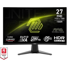 MSI MAG 276CXF kompiuterio monitorius 68,6 cm (27") 1920 x 1080 pikseliai „Full HD“ LCD Juoda