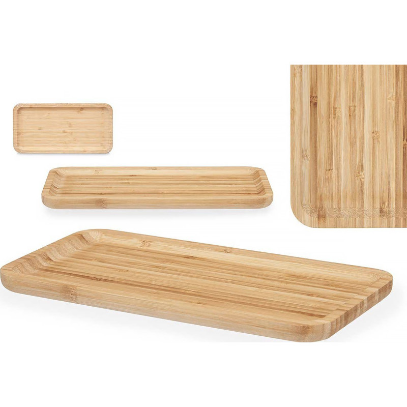 Kinvara Bambusowy talerz na przekąski ORVA, 15 x 30 x 1,6 cm