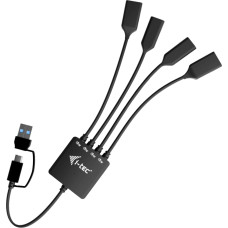 I-Tec USB-C/USB-A Cable HUB 4 port (2x USB-C, 2x USB-A) USB 3.2 Gen 1 (3.1 Gen 1) Type-A + Type-C 5000 Mbit/ai Juoda