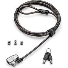 Kensington ClickSafe 2.0 Universal Keyed Laptop Lock kabelio užraktas Juoda 1,8 m