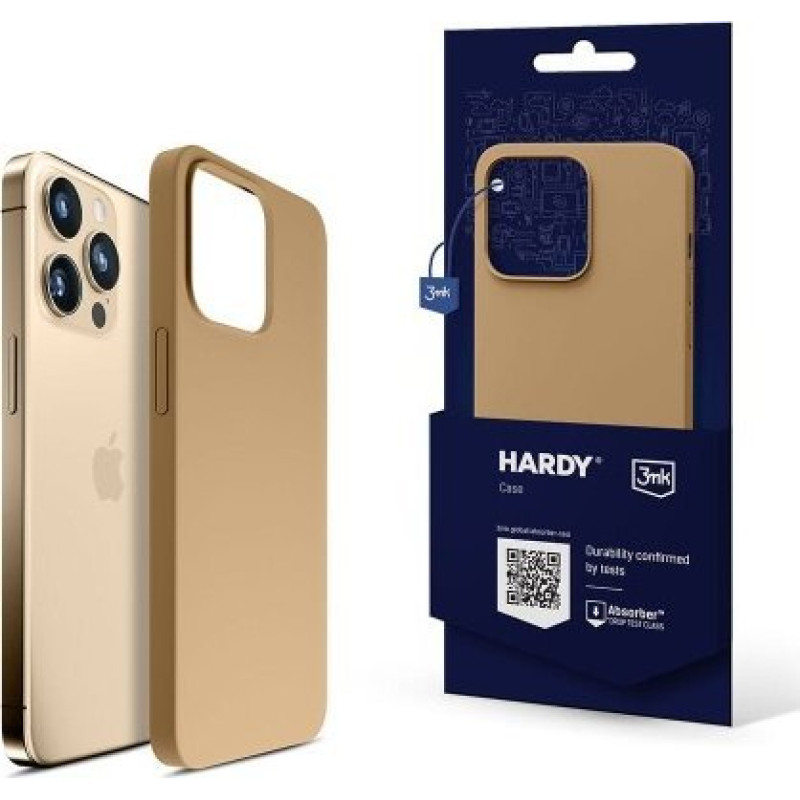 3MK Etui Hardy Silicone MagCase Dark Gold iPhone 15 Pro