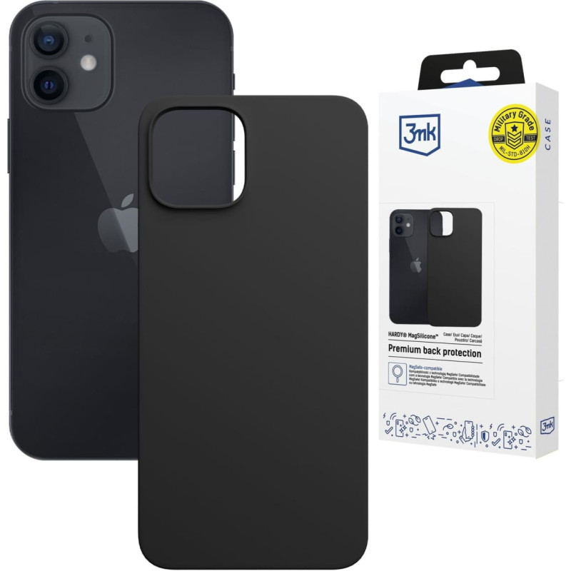 3MK Etui 3MK Hardy MagSilicone do Apple      iPhone 12 czarny