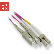 Lynx Cs LYNX duplexní patch kabel MM, OM4, LC/SC, 50/125µm, 0,5m