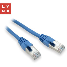 Lynx Cs LYNX FTP patch kabel Cat5e PVC, CCA, 1m, modrý (balení obsahuje 10ks)