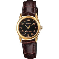 Casio Zegarek Casio Zegarek marki Casio model LTP-V001 kolor Brązowy. Akcesoria damski. Sezon: Cały rok NoSize