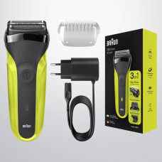 Braun Series 3 81702942 skustuvas vyrams Apkarpymo mašinėlė Juoda, Žalia