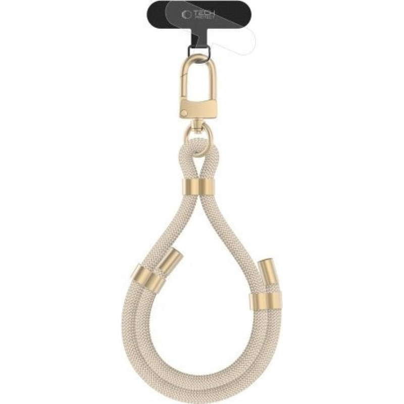 Tech-Protect TECH-PROTECT C4S ROPE WRIST STRAP BEIGE/GOLD