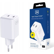 3MK Hyper Charger PD 45W GaN QC4+ PPS 2C Super-Fast Charge 2.0 White