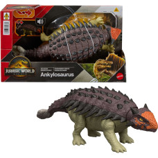 Mattel Jurassic World Wild Roar Ankylosaurus, toy figure