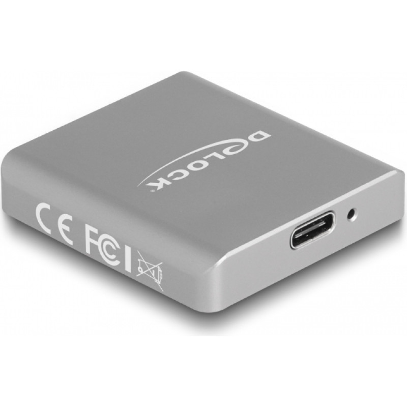 Delock USB Type-C Card Reader for SD Express (SD 7.1) memory cards, card reader (aluminium)