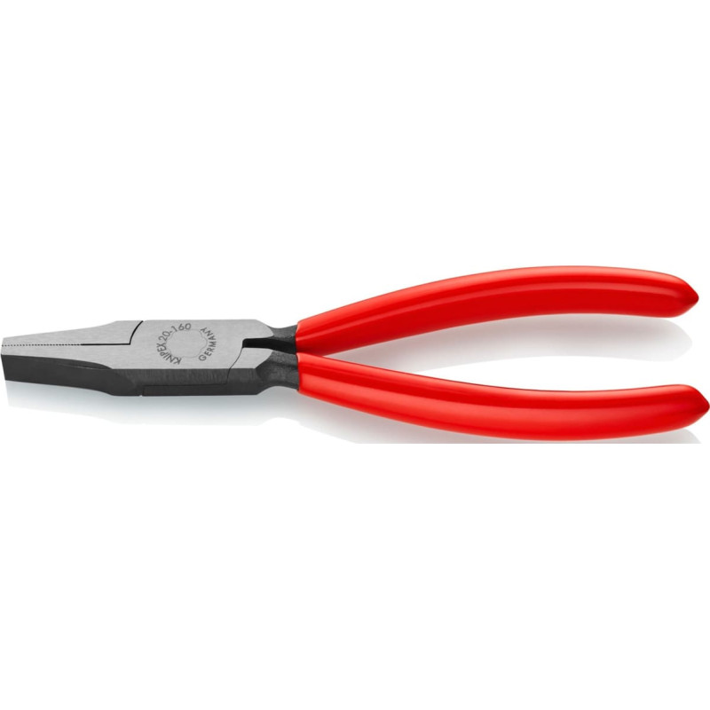 Knipex flat-nose pliers 20 01 160 (red, serrated grips)