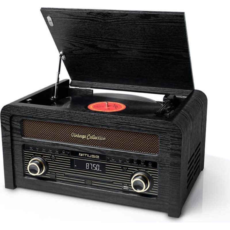 Muse | Turntable micro system | MT-115W | USB port | AUX in | CD player | FM radio | Wireless connection