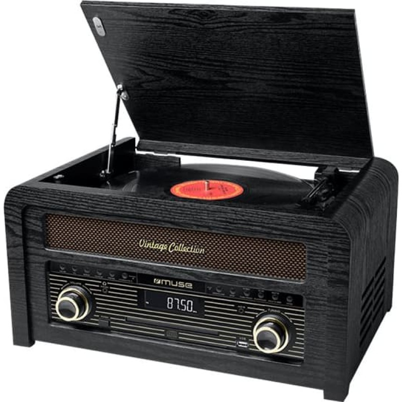 Muse | Turntable micro system | MT-115W | USB port | AUX in | CD player | FM radio | Wireless connection