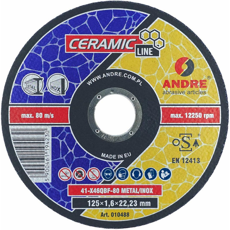 Andre TARCZA DO METALU 125 x 1,6mm METAL/INOX CERAMIC LINE X46QBF