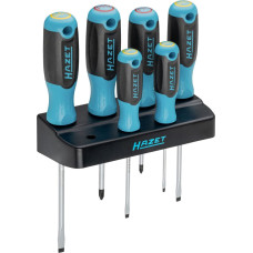 Hazet screwdriver set 811SH-1/7 with holder, 7-piece blue/black, non-slip HAZET 3-component handle