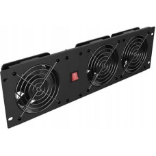 Lanberg Vertical Ventilation Panel 19" 3U for Rack three Fans 230V | AK-1506-B | Black