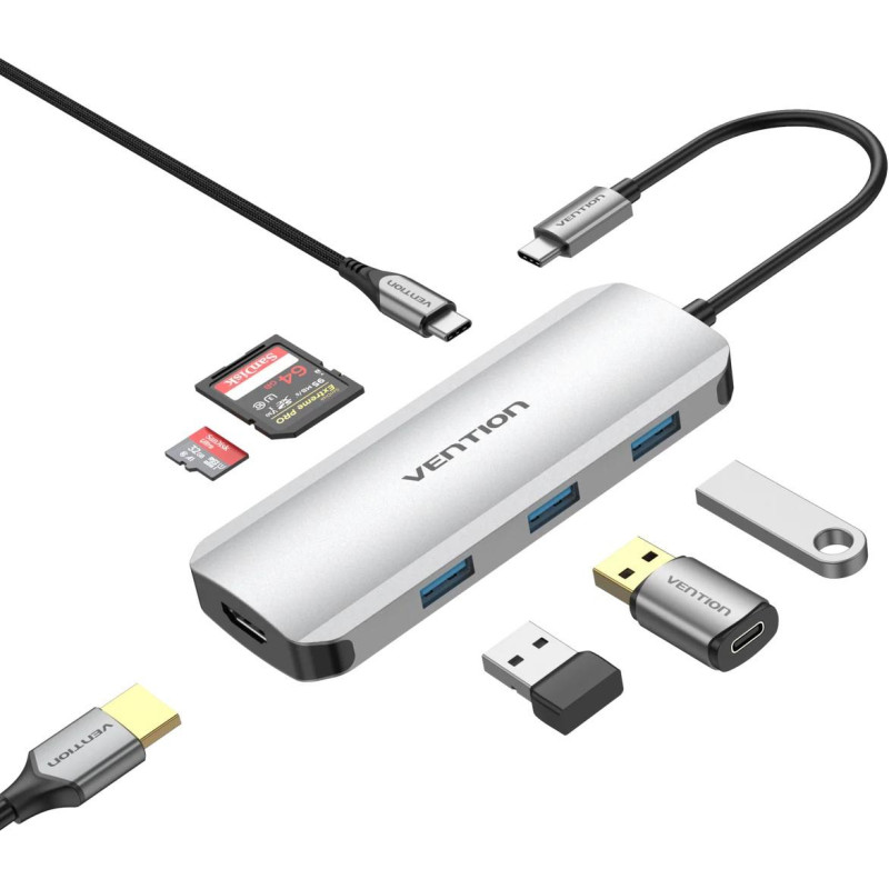 Vention NB ACC DOCKING STATION 7IN1/USB-C 0.15M TOJHB VENTION