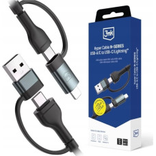 3MK Kabel 3MK Hyper Cable N-SERIES USB-A/USB-C do USB-C/Lightning 1.2m 9V/2A 60W