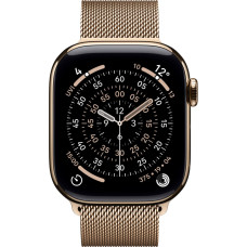Apple Watch Series 11, Smartwatch Titan Gold, titanium case, 42 mm, Milanese bracelet gold S/M, Cellular