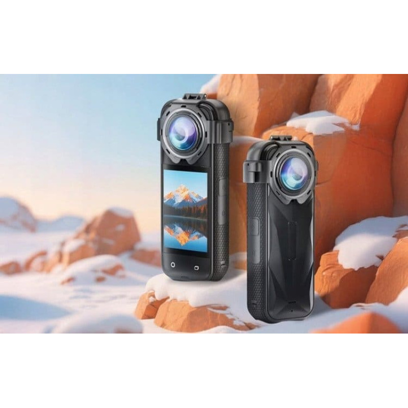 Puluz Osłona Obiektywu Ochrona Na Obiektyw Szkło Hartowane Snap-on Do Insta360 X5 / Pu750t