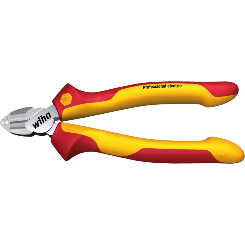 Wiha Professional electric wire stripper, cutting pliers red/yellow, with DynamicJoint
