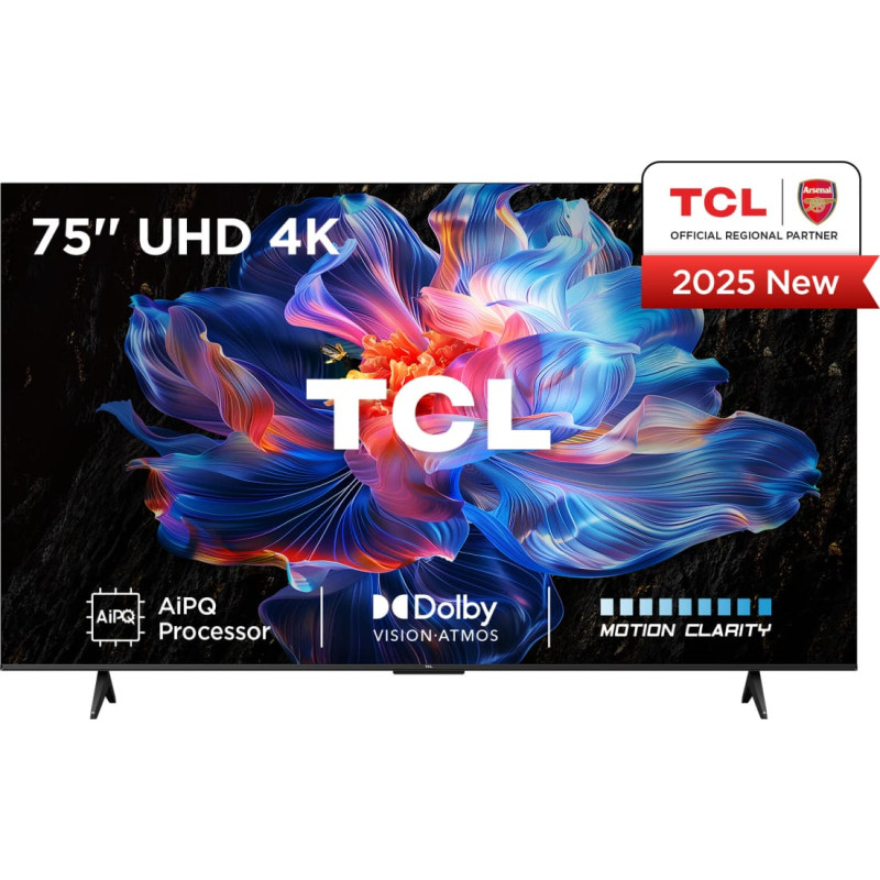 TCL V6C 75V6C televizorius 190,5 cm (75") 4K Ultra HD Smart TV &bdquo;Wi-Fi&ldquo; Metalinis 330 cd/m&sup2;