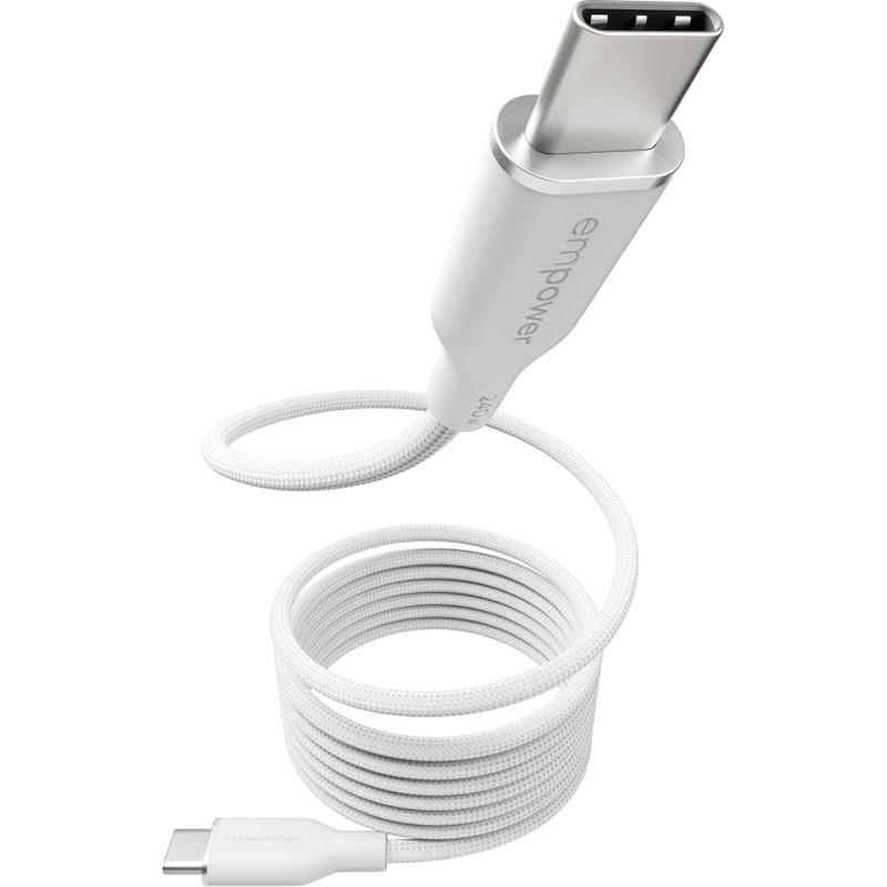 Panzerglass empower by &reg; Magnetic 240W USB-C to USB-C Cable | USB 2.0 | 1.5M | Silver White Skaidri ekrano apsauga Universalus 1 vnt