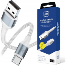 3MK Kabel USB 3MK USB-A - USB-C 1m Biały (3MK17473)