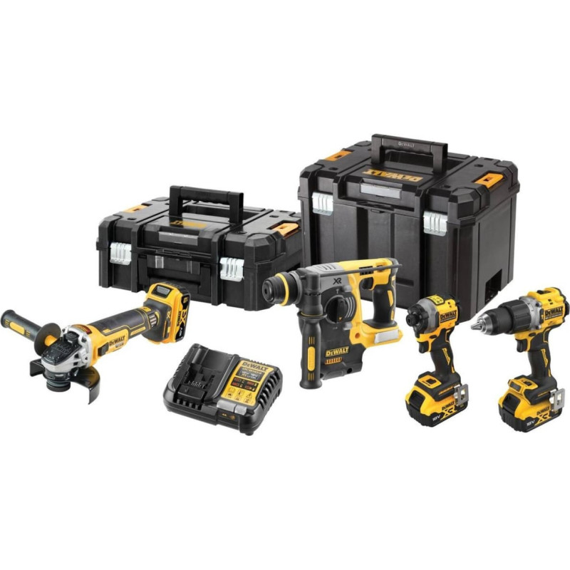 Dewalt ZESTAW COMBO 18V DCK429P3T (DCD805, DCG405, DCH273, DCF850) 3x5,0Ah