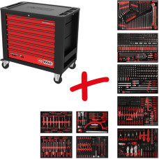 Ks Tools Įrankių vežimėlis Perfomanceplus P20 + 706 vnt įrankių, KS Tools