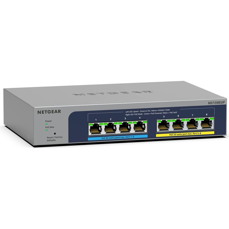 Netgear MS108EUP GE / EPS / PoE ++ / 8 - Ultra60 PoE ++