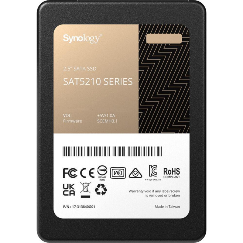Synology SSD|SYNOLOGY|SAT5200|7TB|SATA|Write speed 500 MBytes/sec|Read speed 530 MBytes/sec|2,5"|TBW 4.8 TB|MTBF 1500000 hours|SAT5210-7000G