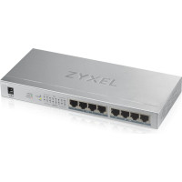 Zyxel GS1008HP Ne-valdomas Gigabit Ethernet (10/100/1000) Maitinimas per Eternetą (PoE) Pilka