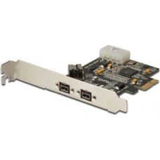 Digitus Karta/Kontroler Firewire (800) PCI Exp., 2xZew. 1xWew. IEEE1394b 9pin,Low Profile, Chipset: XIO2213B