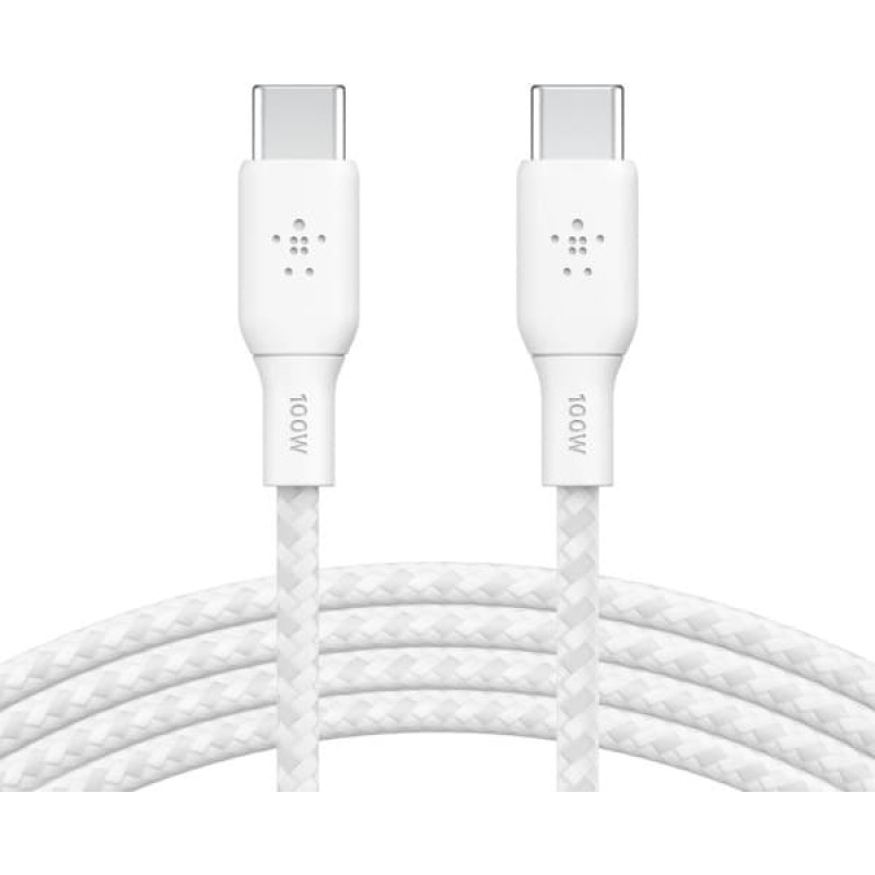 Belkin braided USB-C/USB-C Cable 100W 3m white CAB014bt3MWH